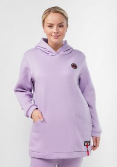 Толстовка удлиненная с капюшоном