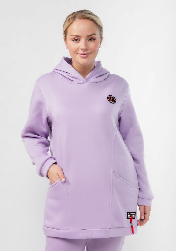 Толстовка удлиненная с капюшоном шир.  580, рис. 8