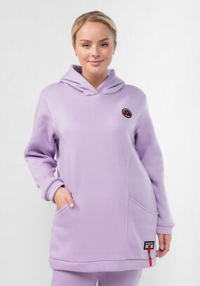 Толстовка удлиненная с капюшоном