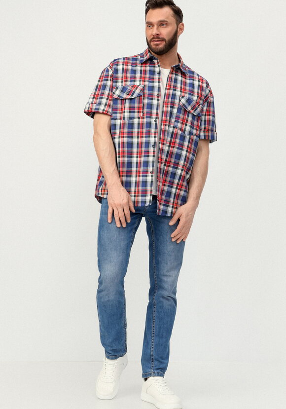 Рубашка с коротким рукавом на пуговицах шир.  580, рис. 10