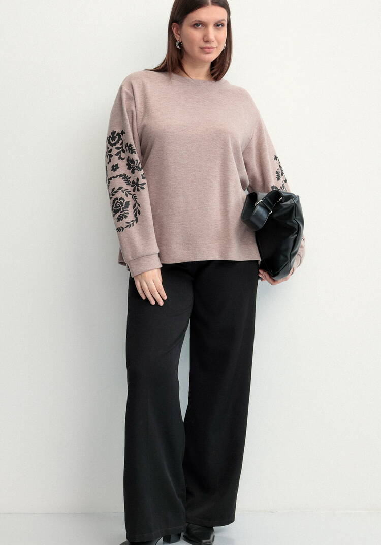 Свитшот с принтом на рукавах шир.  750, рис. 7