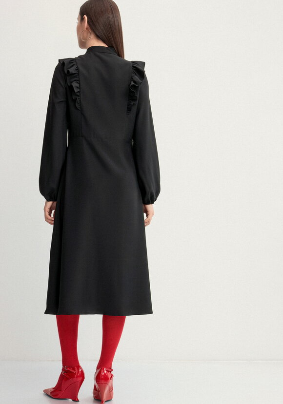 Платье с бантом и рюшами шир.  580, рис. 11