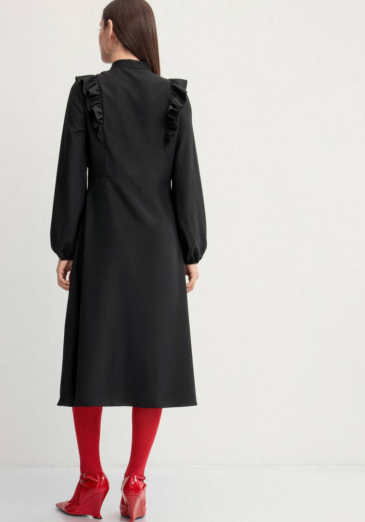 Платье с бантом и рюшами шир.  750, рис. 11