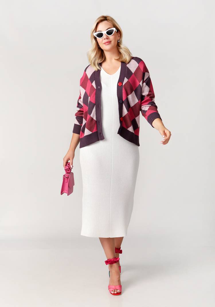 Кардиган Яркие ромбы шир.  750, рис. 36