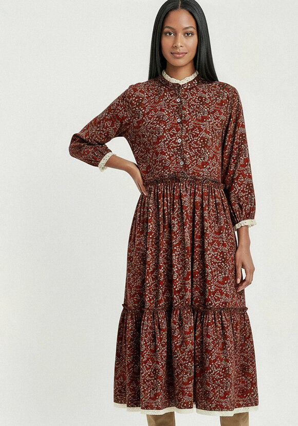 Платье ярусное с льняным кружевом шир.  580, рис. 2