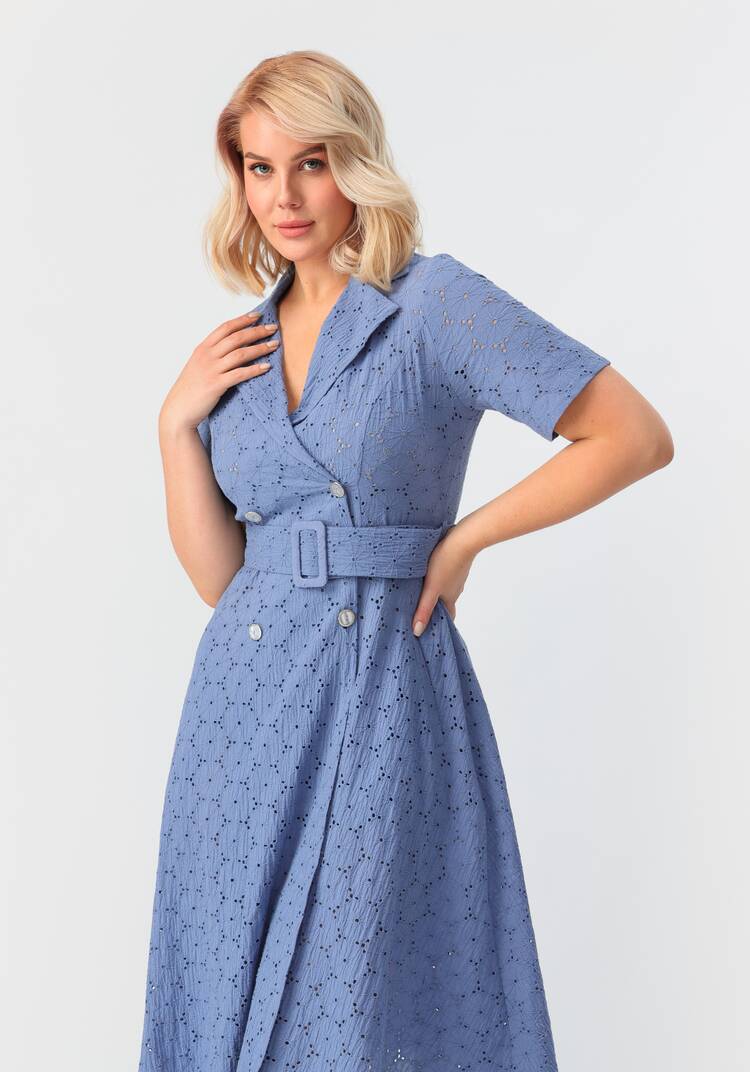 Платье с отложным воротником из шитья шир.  750, рис. 20