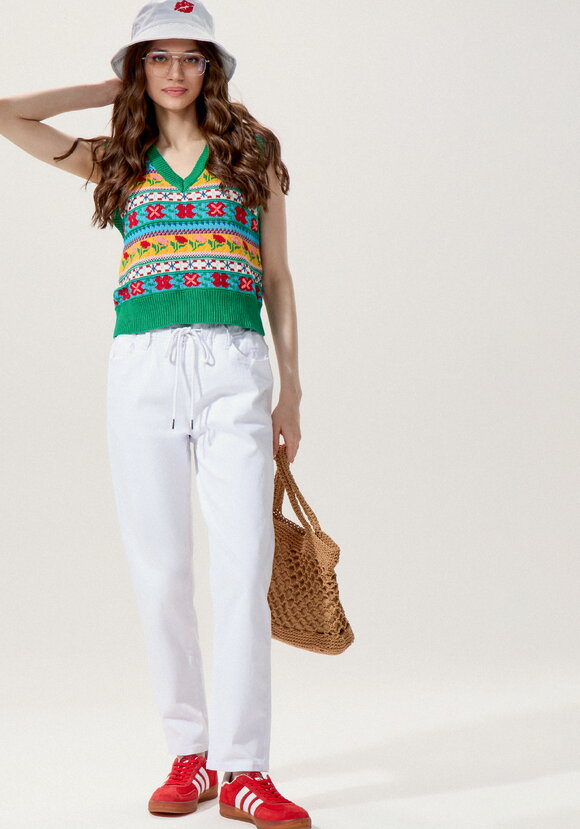 Джинсы с резинкой по поясу шир.  580, рис. 9