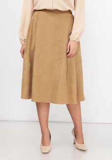 Юбка свободного кроя вельветовая с карманами