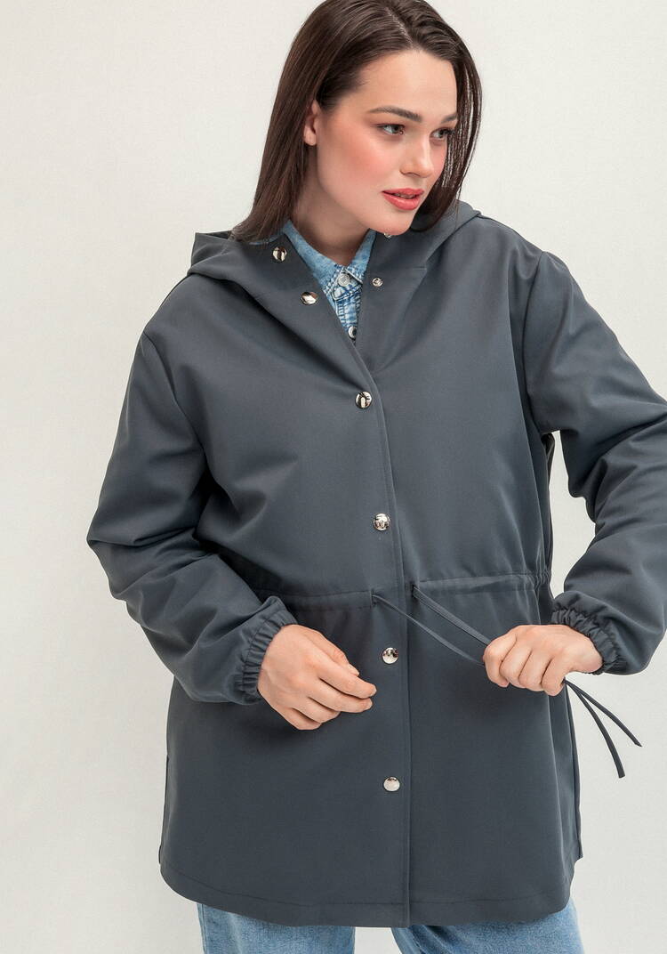 Ветровка с капюшоном и талии на кулиске шир.  750, рис. 27