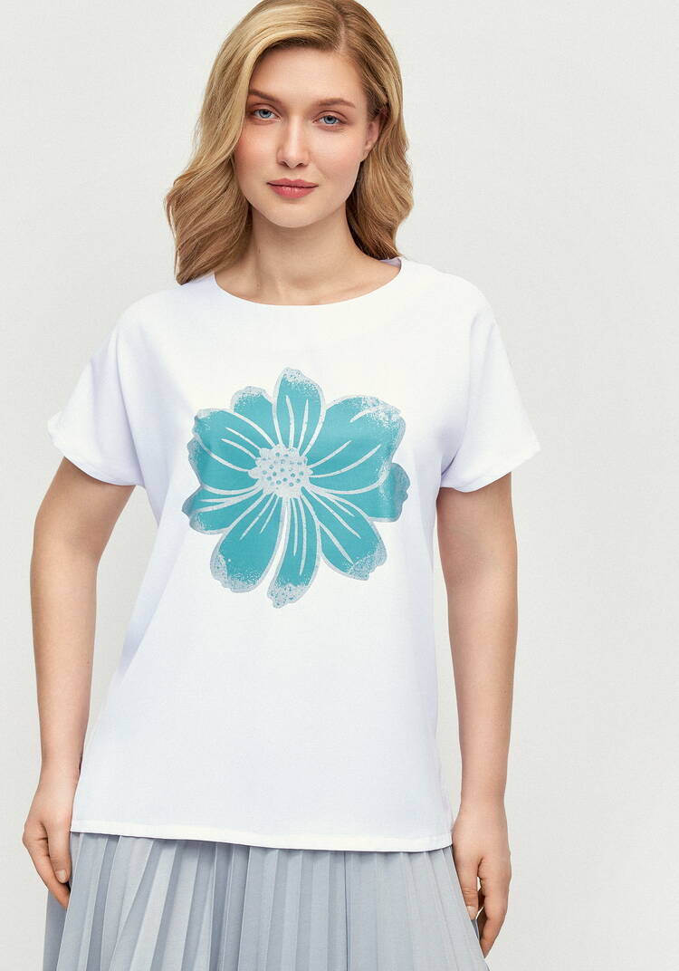 Блуза с принтом с напылением шир.  750, рис. 36