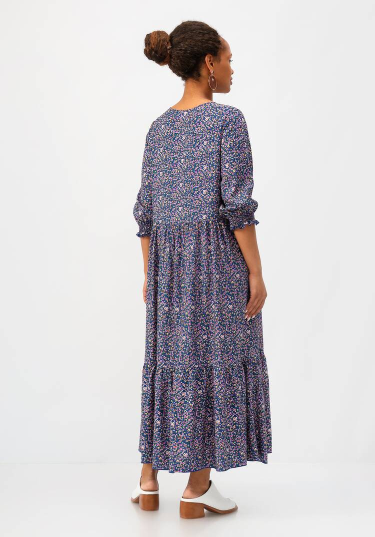 Платье с ярусами из штапеля шир.  750, рис. 3