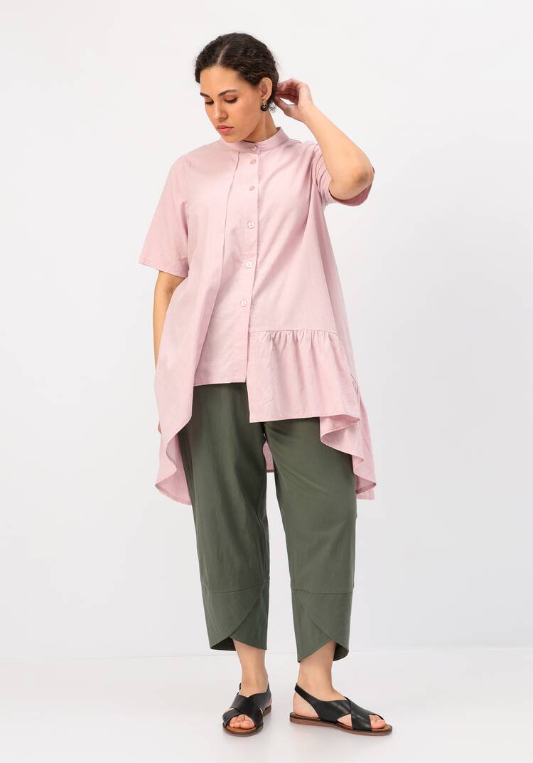 Блуза оригинального кроя с воланом шир.  750, рис. 25