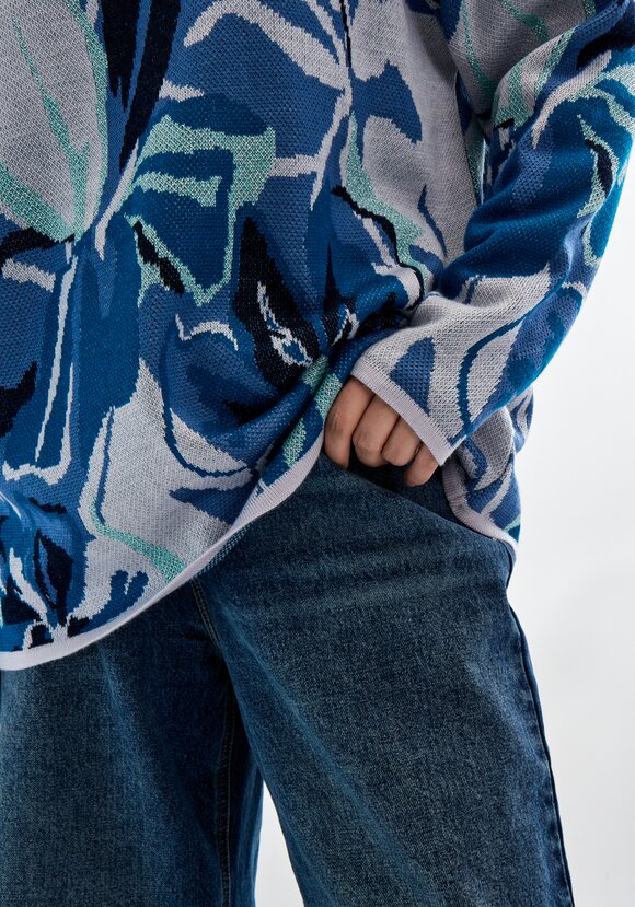 Джемпер с растительным орнаментом шир.  580, рис. 40