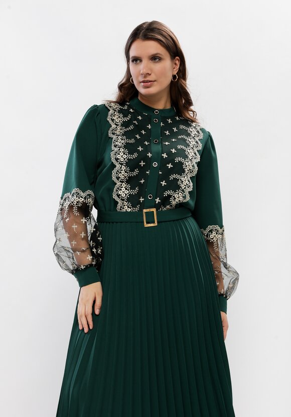 Платье с ажурным кружевом шир.  580, рис. 21