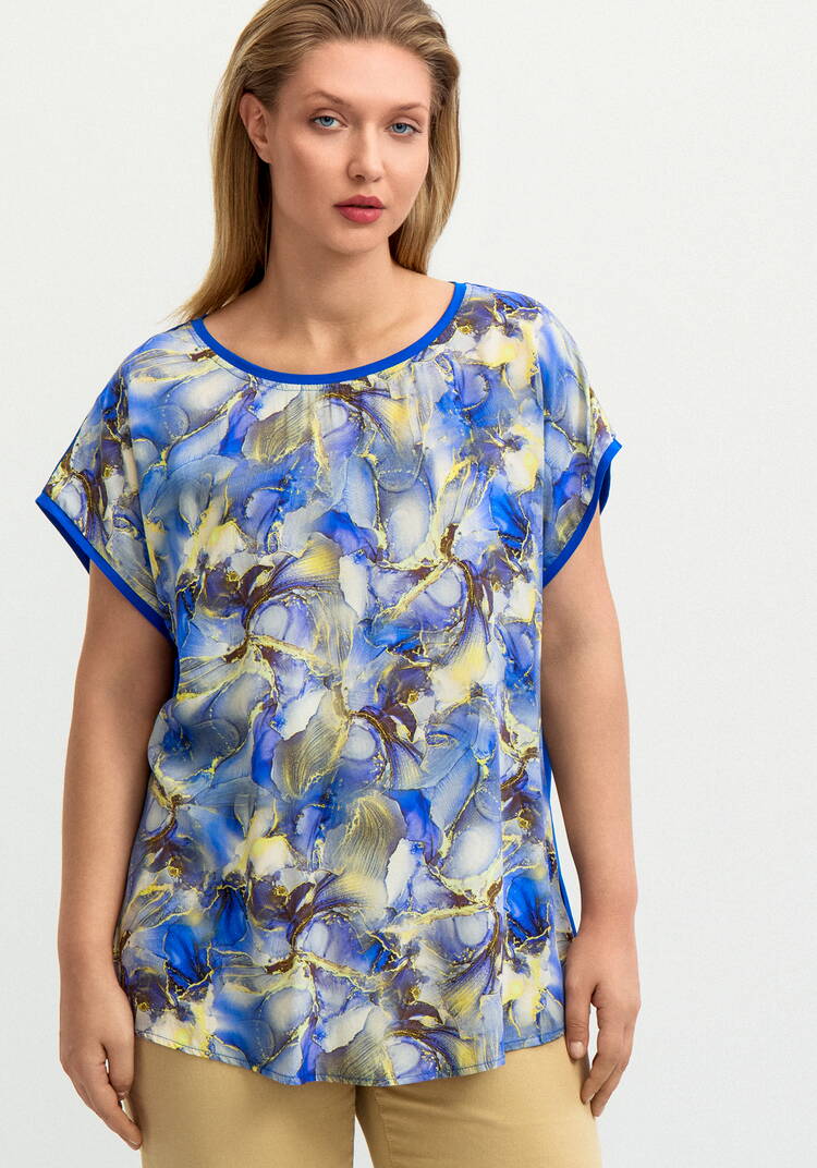 Блуза комбинированная со спущенным плечом шир.  750, рис. 12