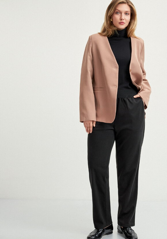 Прямые брюки на резинке с карманами шир.  580, рис. 14