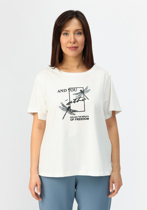 Футболка с дизайнерским принтом шир.  580, рис. 4