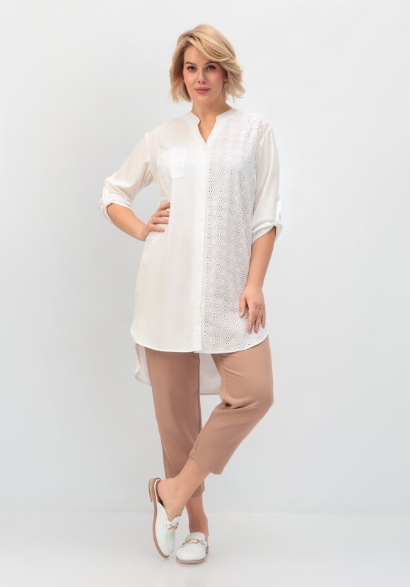 Рубашка удлиненная из хлопка шир.  580, рис. 8