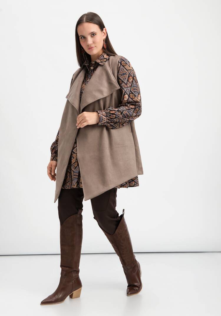 Жилет оверсайз с воротом апаш шир.  750, рис. 28