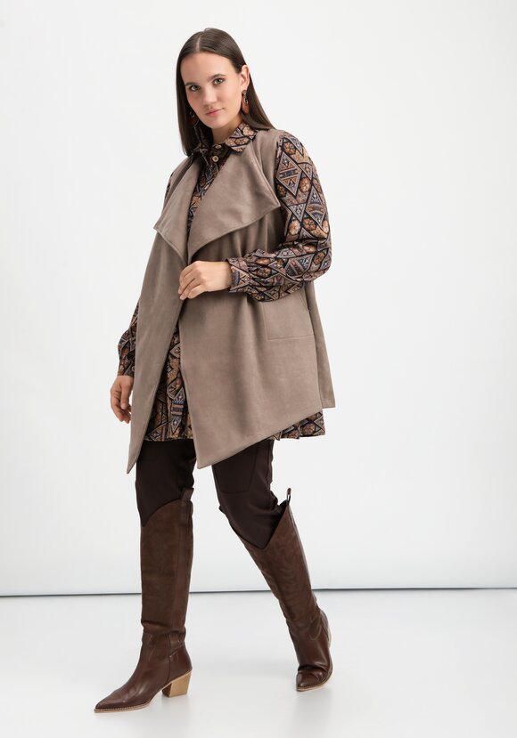 Жилет оверсайз с воротом апаш шир.  580, рис. 28