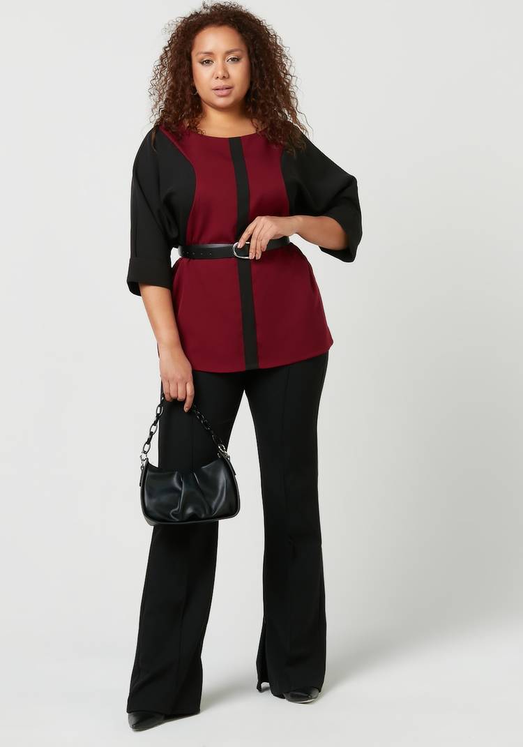 Блуза комбинированная оверсайз шир.  750, рис. 13