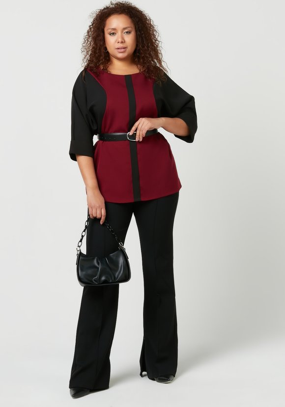 Блуза комбинированная оверсайз шир.  580, рис. 13