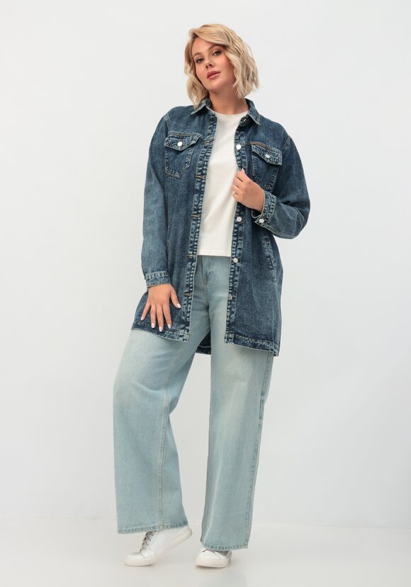 Джинсовая куртка Селин шир.  580, рис. 2