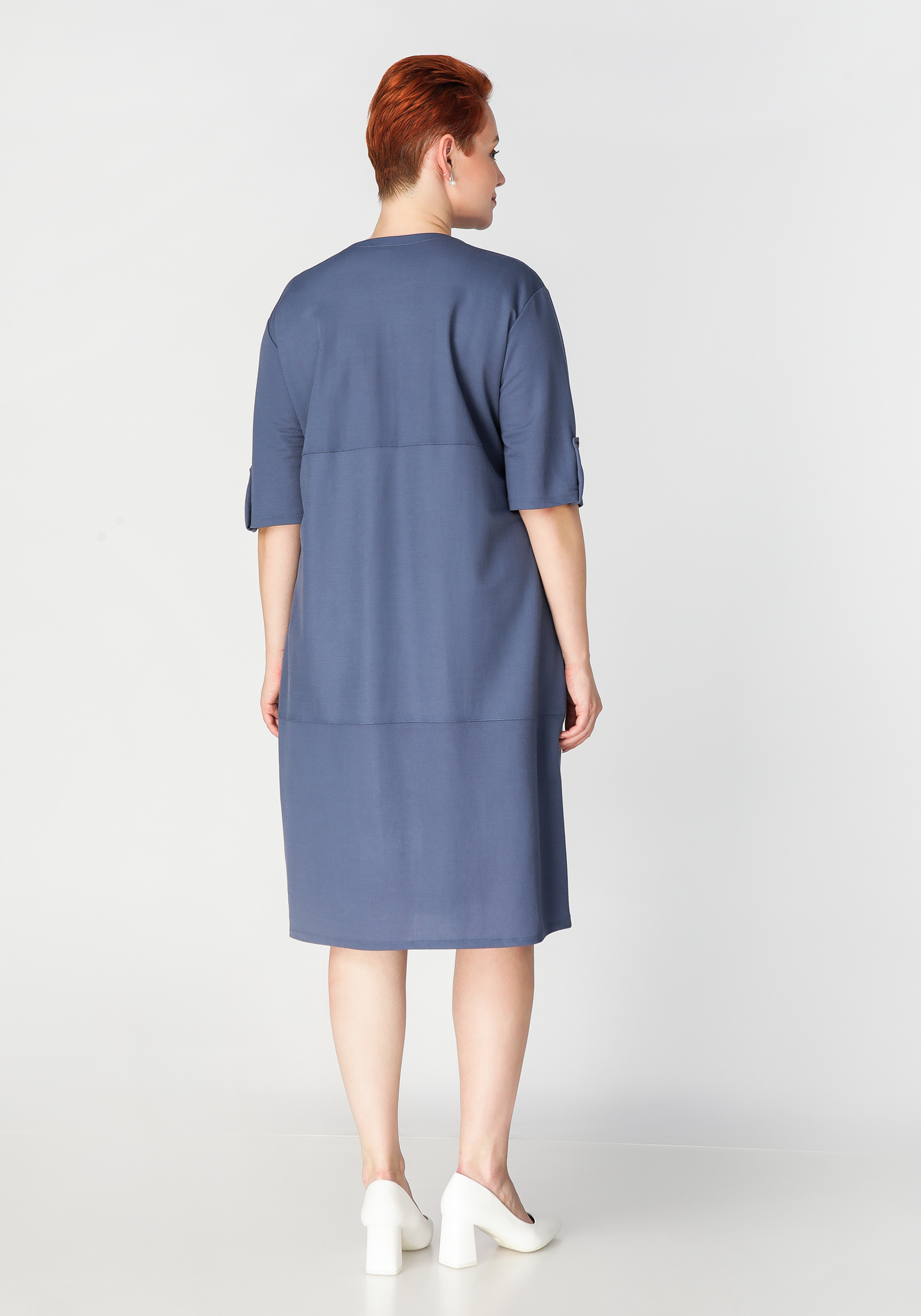 Платье с боковыми карманами "Дезири", цвет синий, размер 52 - фото 9