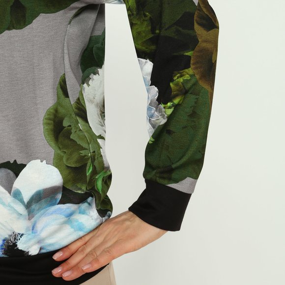 Блуза с оригинальной отделкой и принтом шир.  580, рис. 9