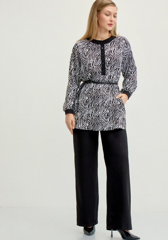 Туника с воротом-стойка шир.  580, рис. 2