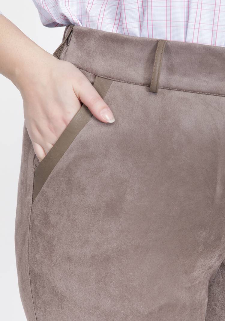 Брюки с отделкой из эко-кожи шир.  750, рис. 4