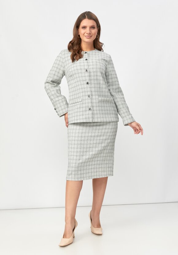 Пиджак на пуговицах из трикотажной ткани шир.  580, рис. 9