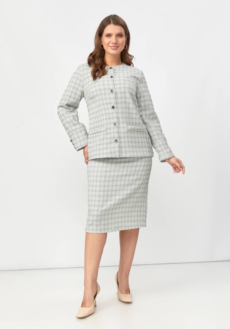 Пиджак на пуговицах из трикотажной ткани шир.  750, рис. 9