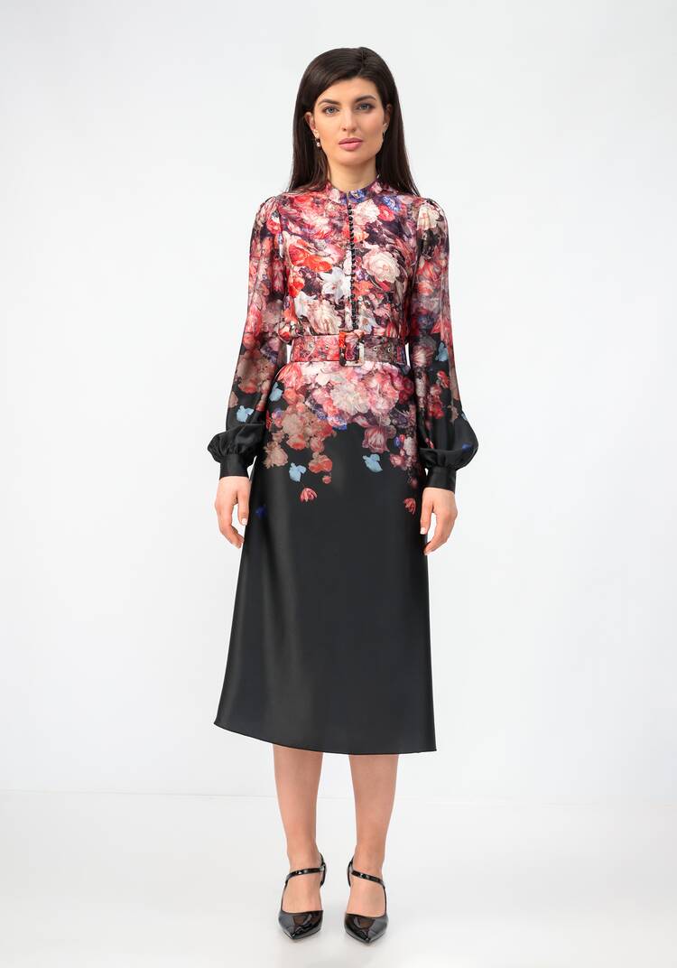 Платье с градиентным цветным рисунком шир.  750, рис. 14