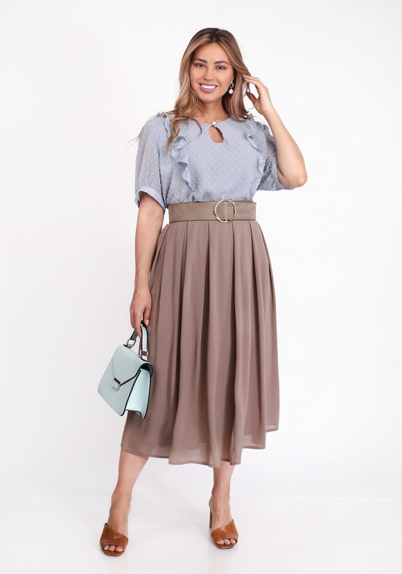 Блуза шифоновая с бантом шир.  580, рис. 1