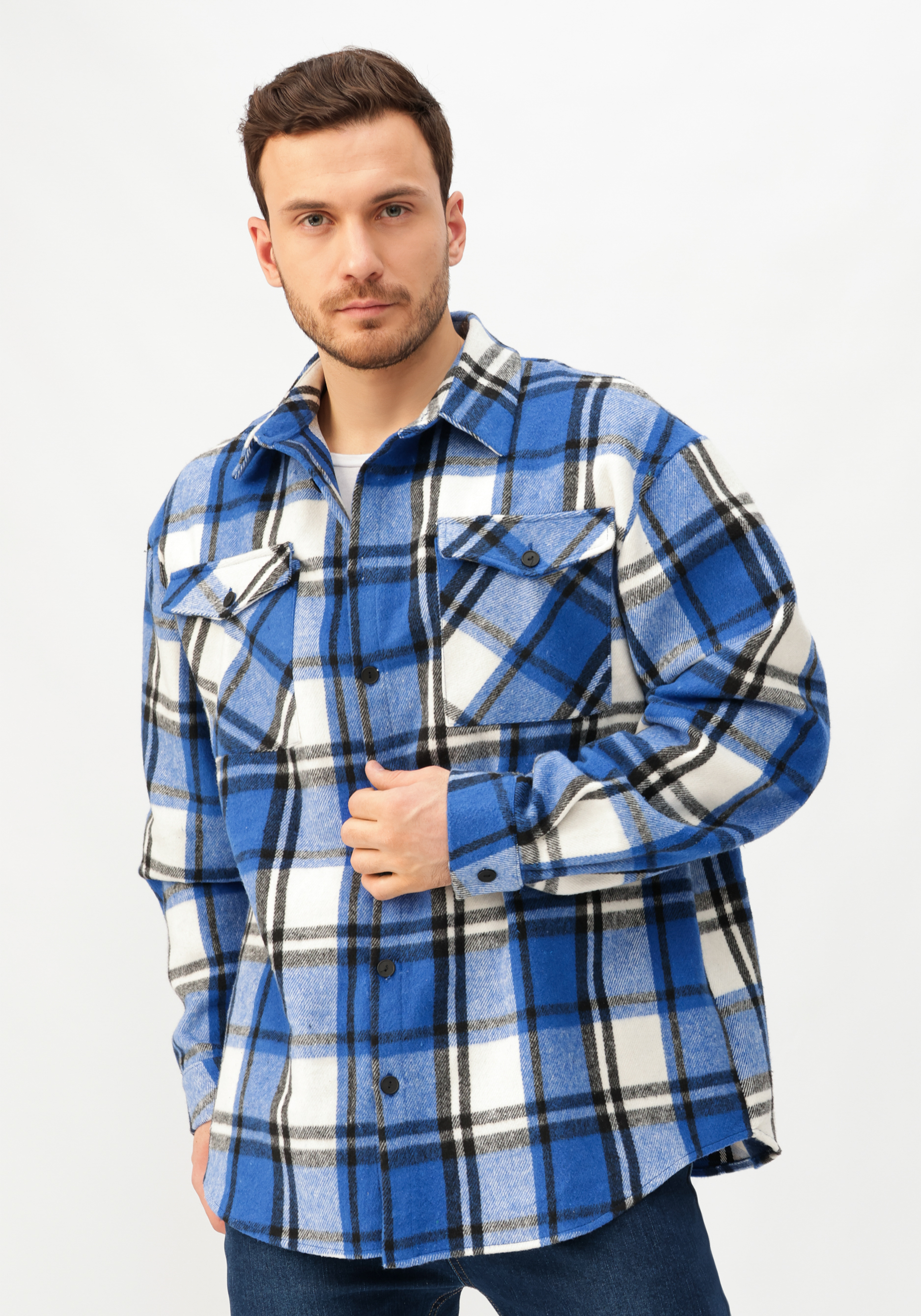 Рубашка мужская в клетку рубашка джованна