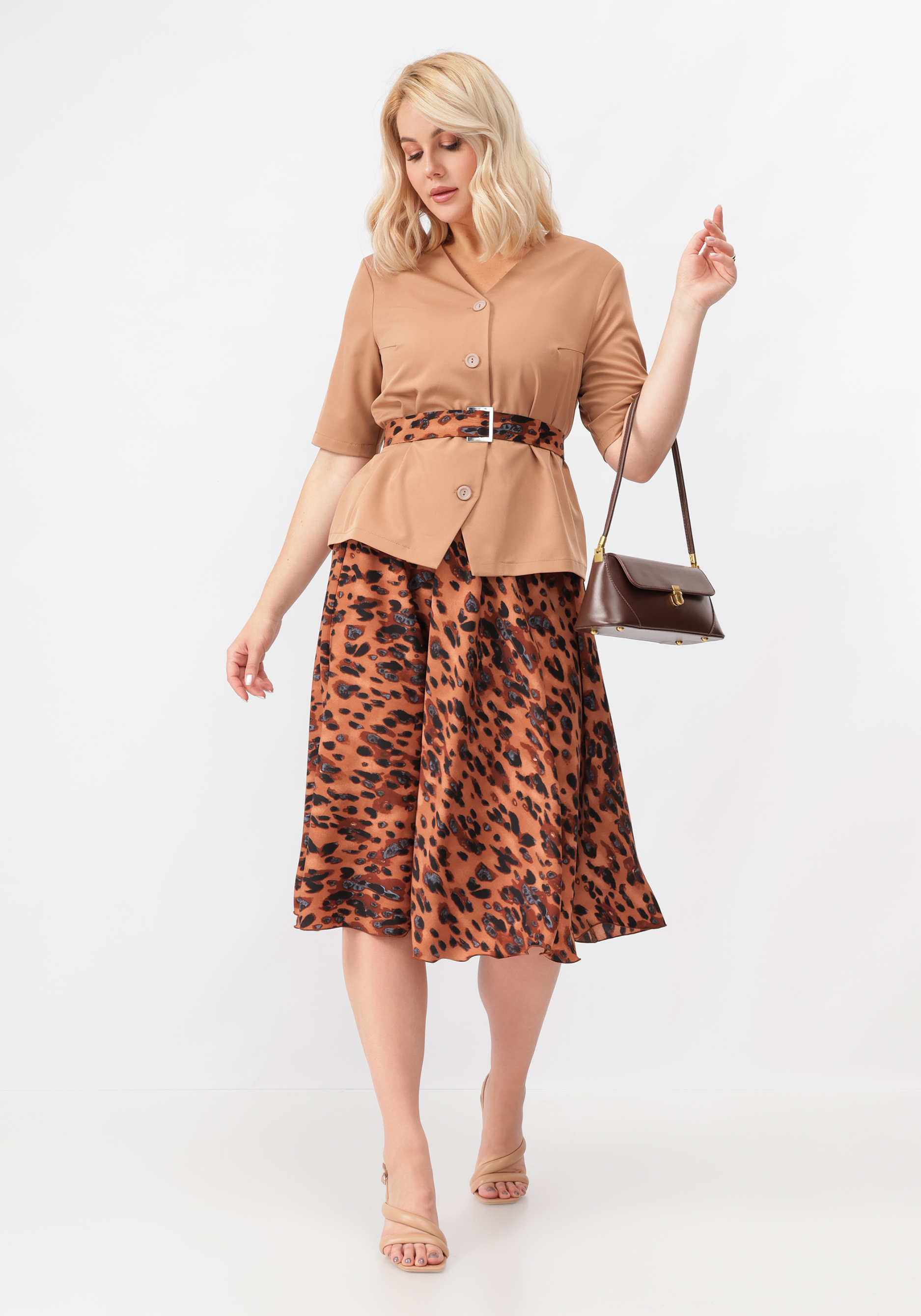 Комплект жакет и юбка с поясом