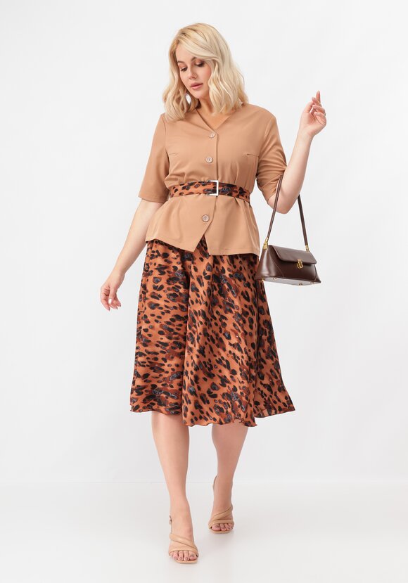 Комплект блуза и юбка с поясом шир.  580, рис. 1