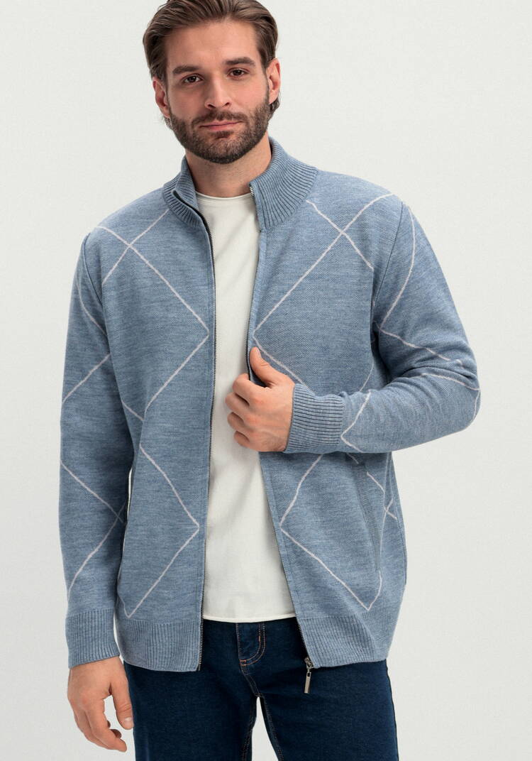 Кардиган на молнии с высокой горловиной шир.  750, рис. 17