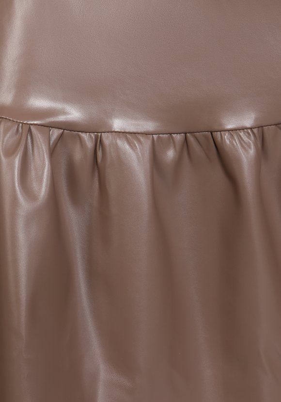 Юбка с воланом из эко-кожи шир.  580, рис. 8