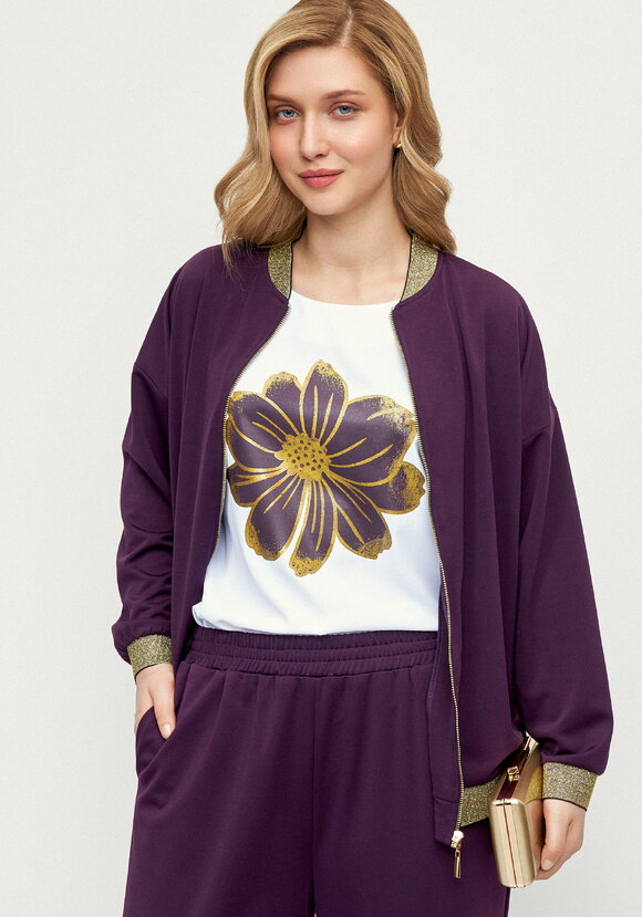 Блуза с принтом с напылением шир.  580, рис. 25