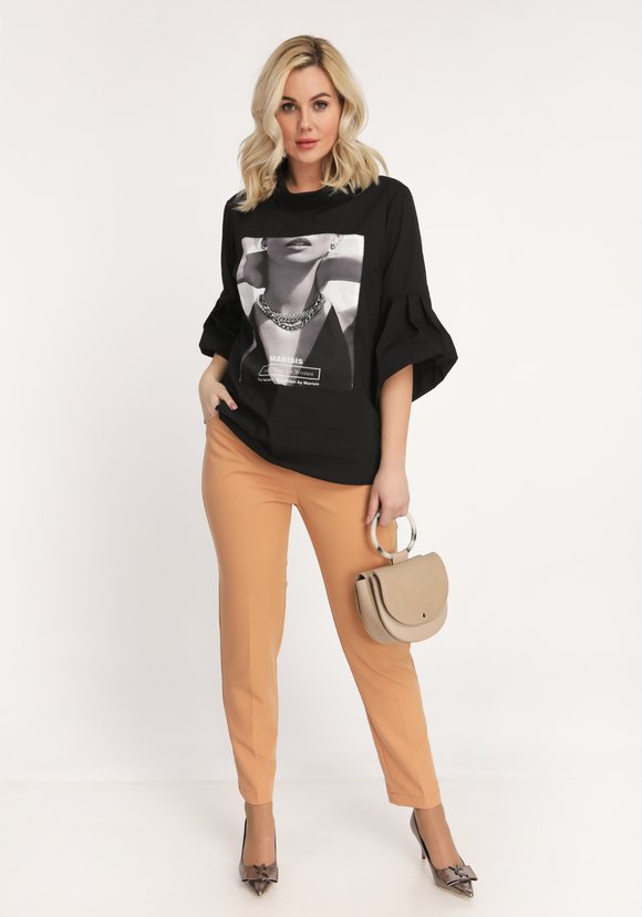 Блуза с декоративной цепочкой шир.  580, рис. 19