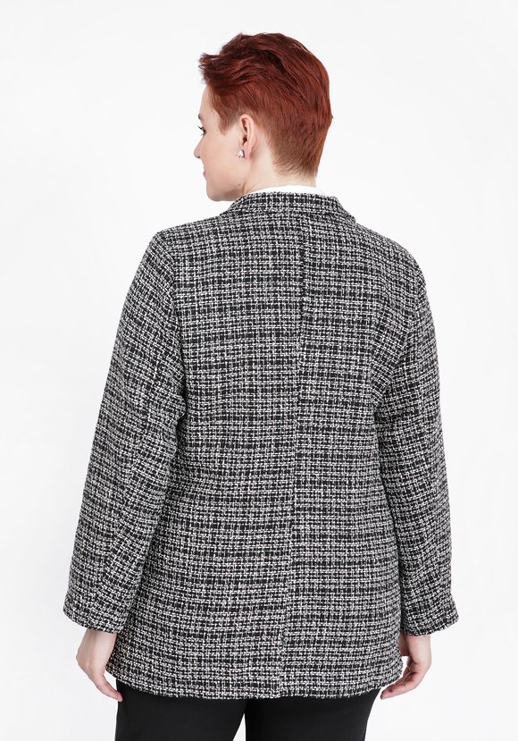 Пиджак женский двубортный твидовый шир.  580, рис. 7