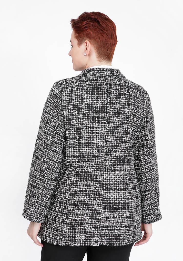 Пиджак женский двубортный твидовый шир.  750, рис. 7