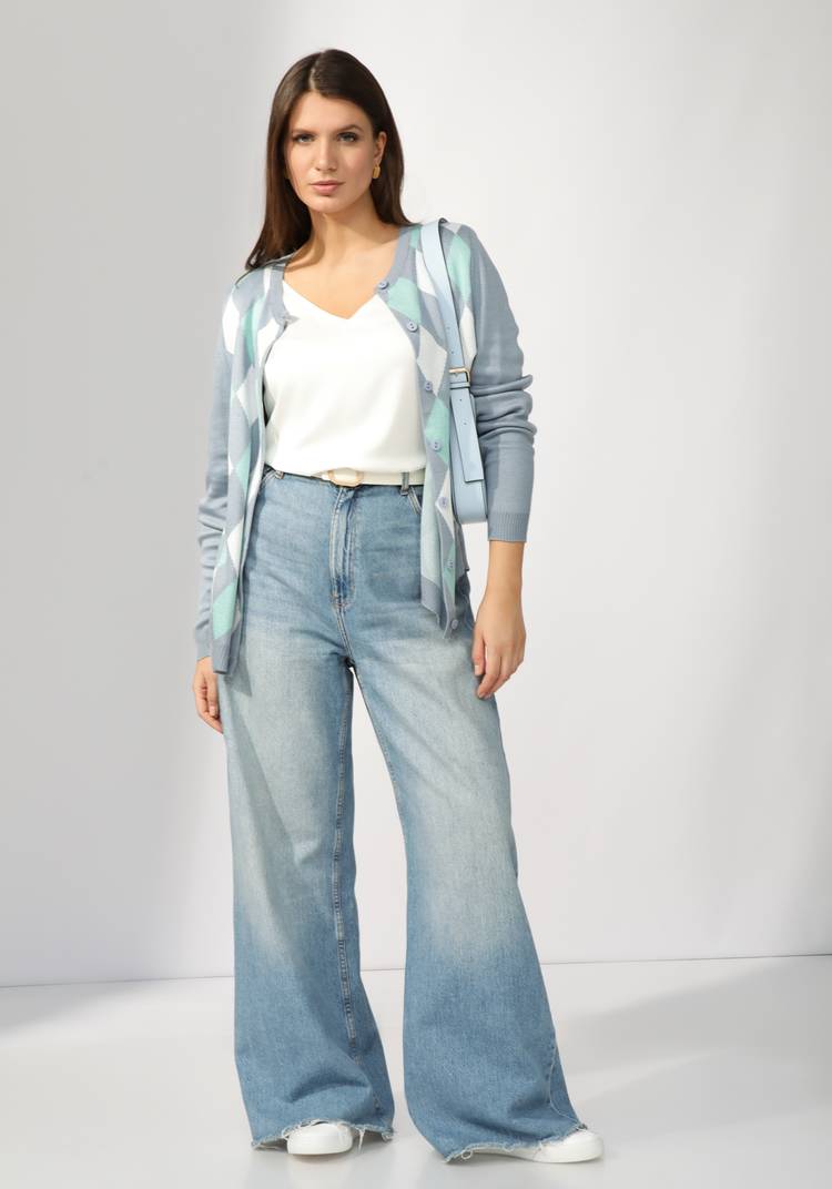 Кардиган с ромбами по полочке и спинке шир.  750, рис. 18