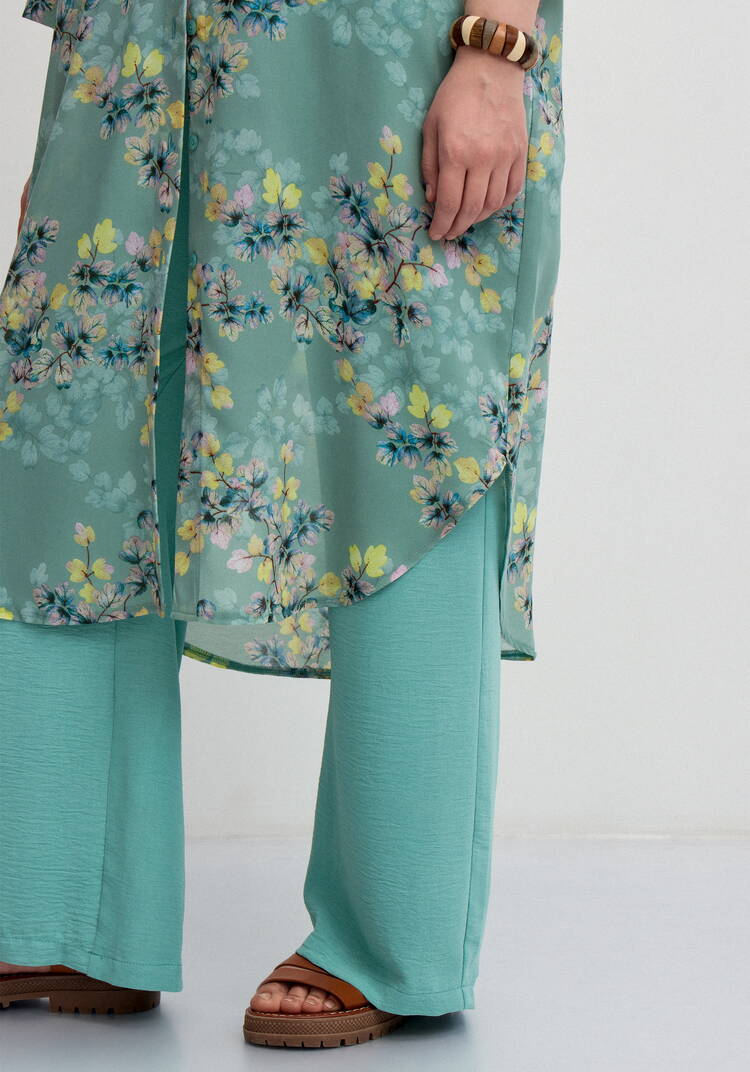 Рубашка с флористическим принтом шир.  750, рис. 7