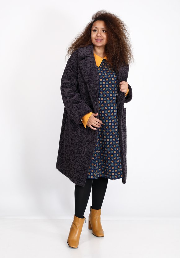 Пальто из эко астрагана шир.  580, рис. 5