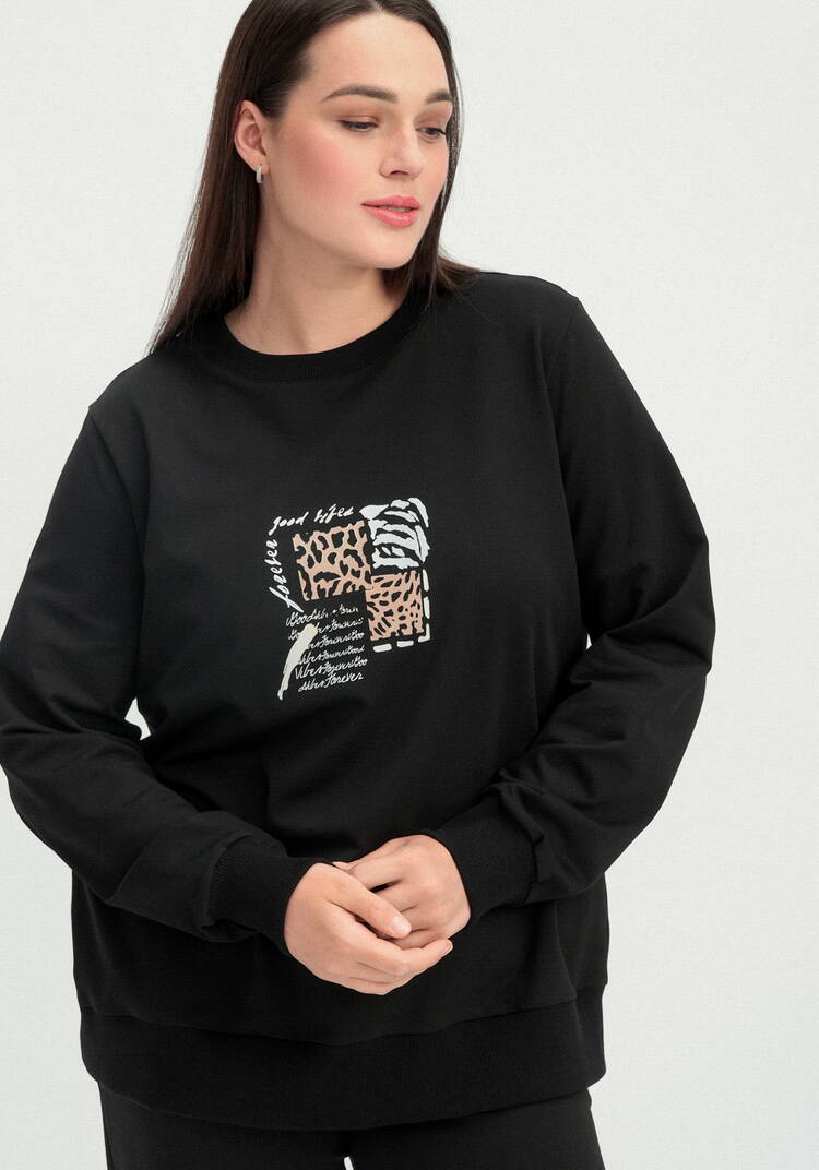 Комплект (брюки и свитшот с принтом) шир.  750, рис. 2