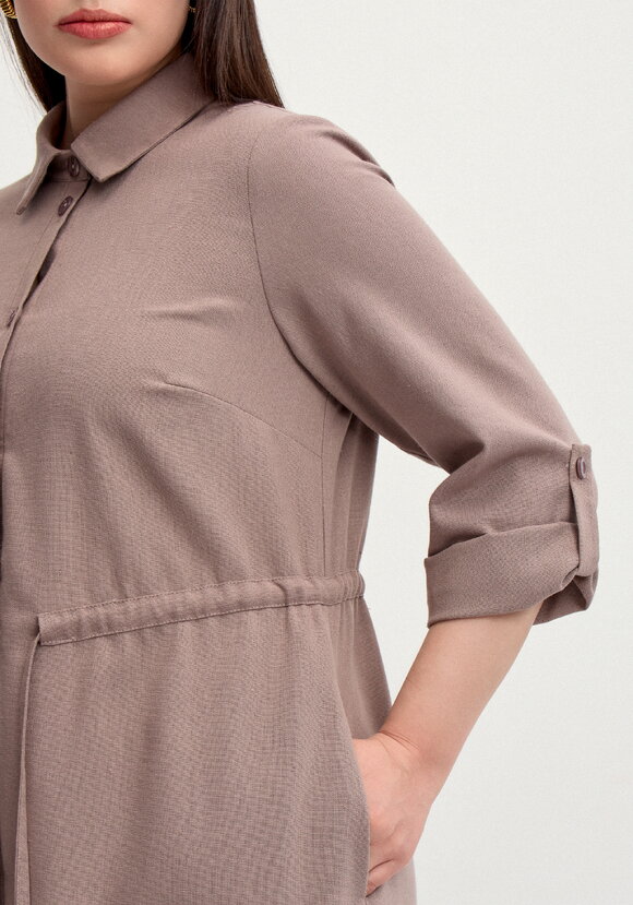 Платье-рубашка изо льна шир.  580, рис. 14
