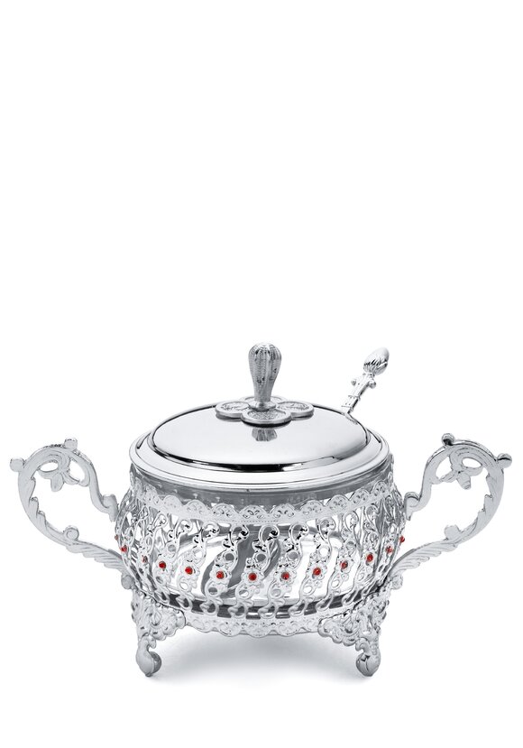 Сахарница c ложкой Царская шир.  580, рис. 5